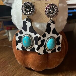 Fashion Post back Earrings Western Navajo Concho Style